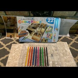 Color by number colored pencil set